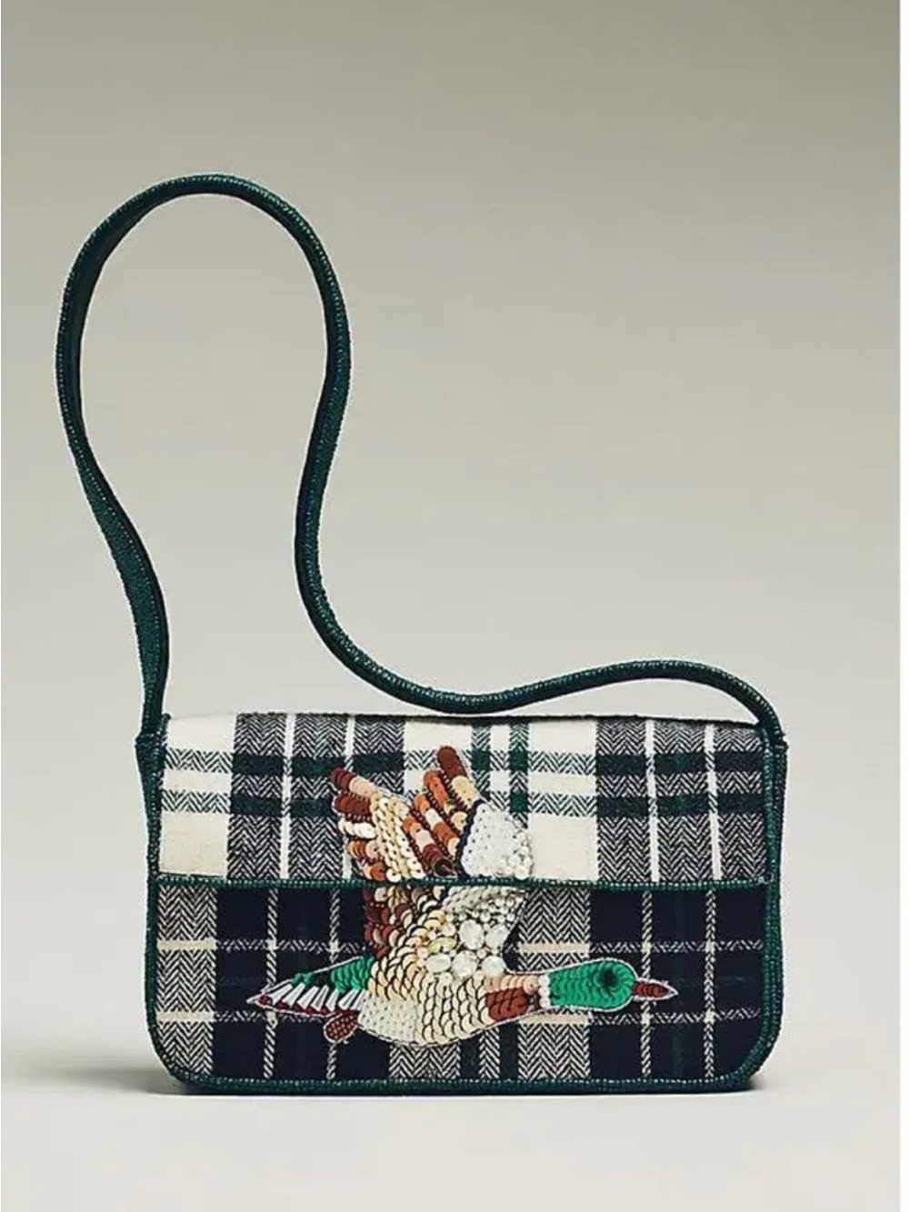 NWT Anthropologie The Fiona Beaded Bag - Animal Icon Edition Duck/Mallard